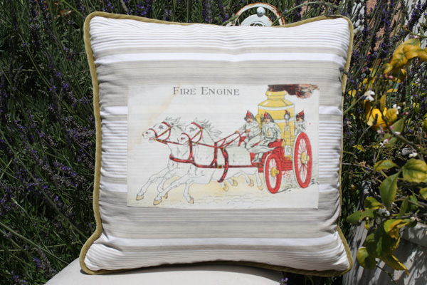 Rag Book Pillow - Fire Engine