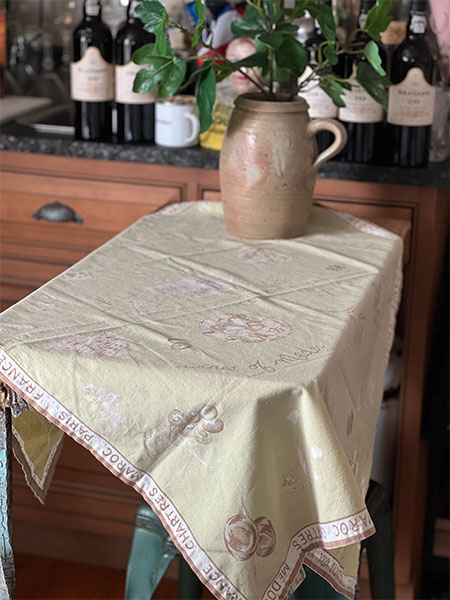 French Olive Themed Table Topper 36x33