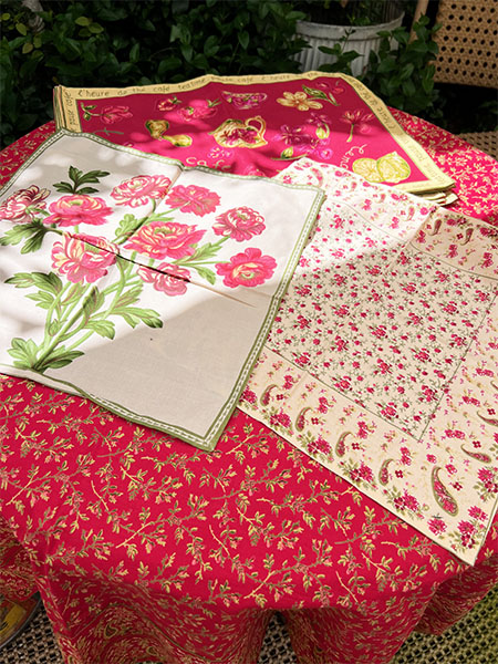April Cornell Floral Paisley Napkin Set 10 1