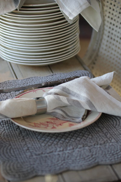 Napkin - Bistro #GREYSTRIPE PAIR 1