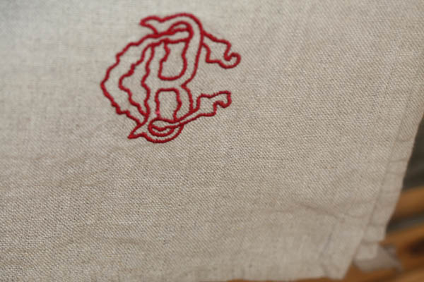 Cote Bastide Linen Kitchen Towel #Natural Monogram 1