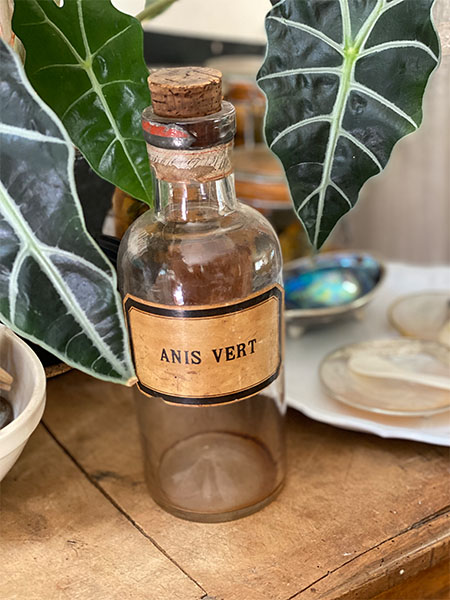 Anis Vert Antique Apothecary Bottle