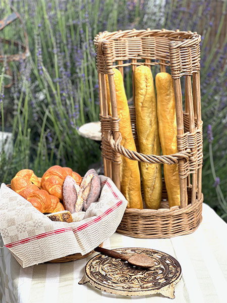 Vintage Boulangerie Baguette Basket #T20