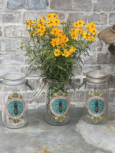 Bee Vintage French Canning Jar #b3SOLD OUT