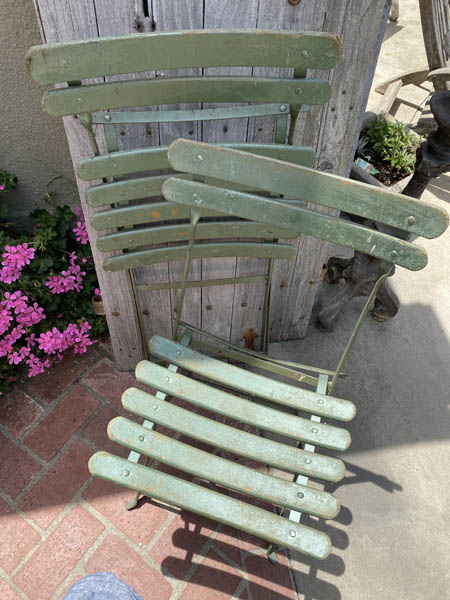 Green Bistro Chairs #greenpairSOLD