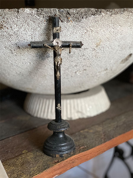 Antique French Black Cross #jesussilver