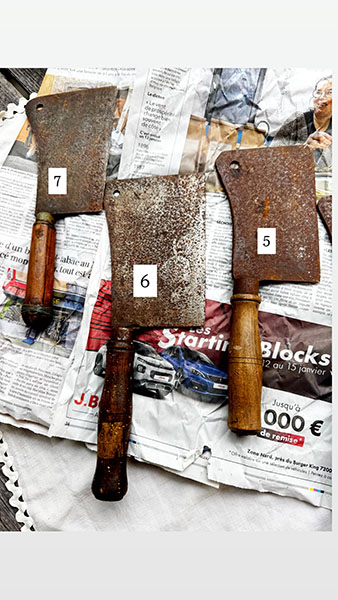 Antique French Butcher Cleaver - Choose Below 4