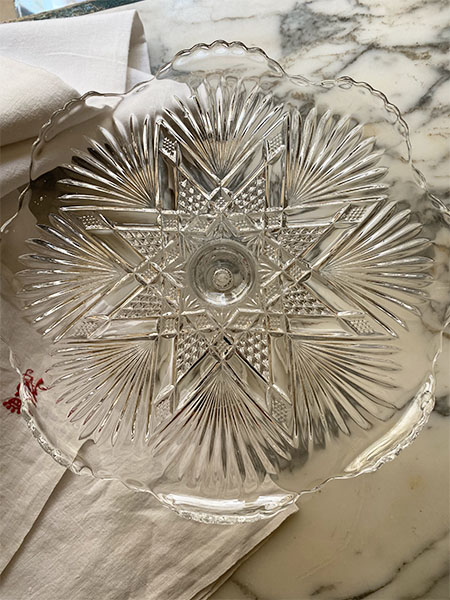 Antique Cake Plate #fan