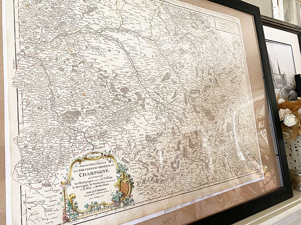 French Antique Map #ChampagneL  unframed 4