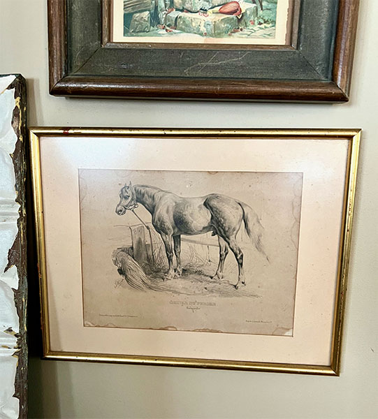 Antique Cheval Horse Sketch