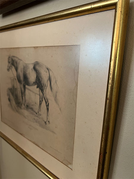 Antique Cheval Horse Sketch 1