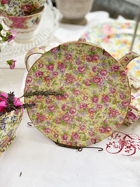 Antique Chintz Dessert 7in #englishrose