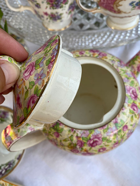 Antique Chintz Teapot #englishrose 1