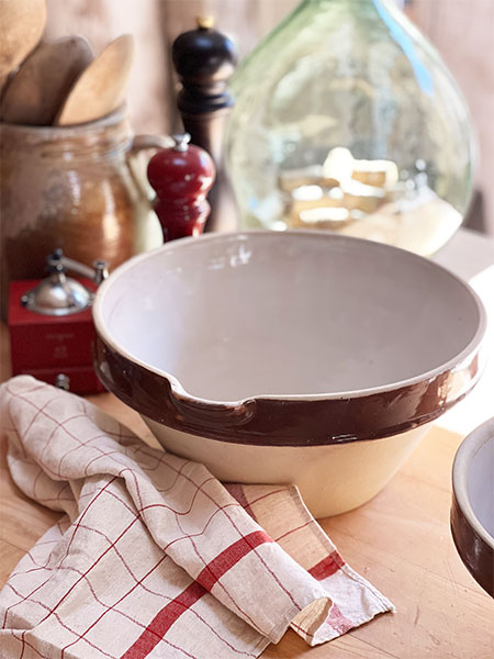 Antique French Confit Mixing Bowl #12