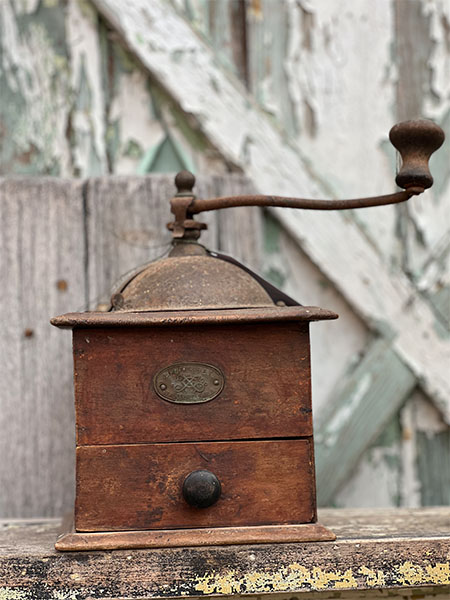 Antique French Coffee Mill #B2