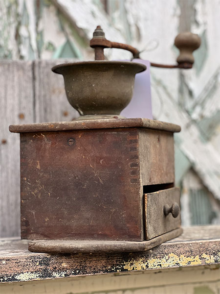 Antique French Coffee Mill #M2 1