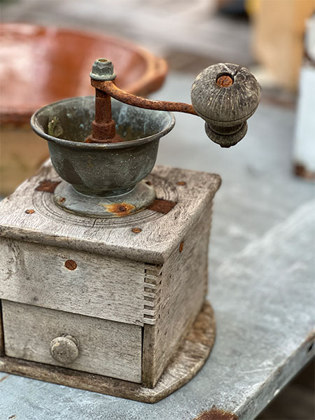 Antique French Coffee Mill #MG4 4