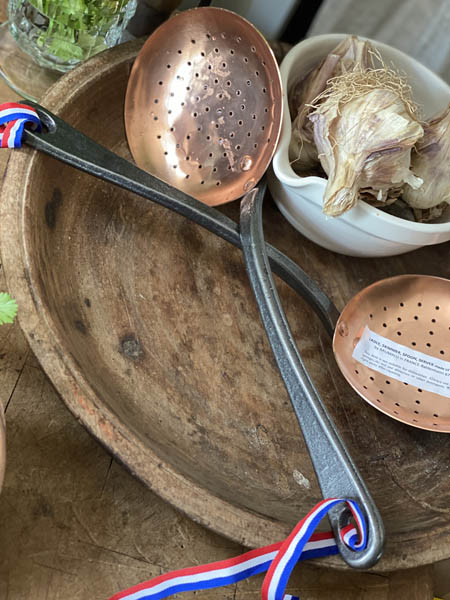 Copper Spoon Skimmer (ecumoire)