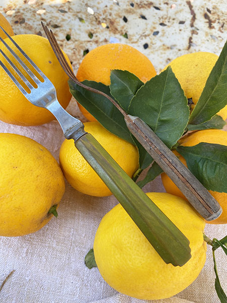 Antique Cutlery Green Bakelite Fork