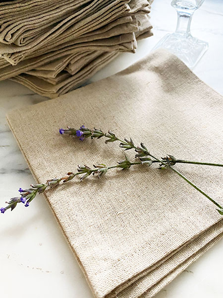 French Hemp Cocktail Napkins  #set612in 2