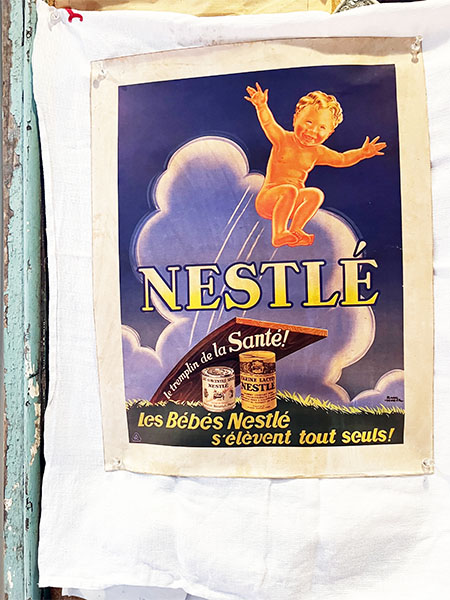 Vintage French Advertisement on Linen #nestle 1