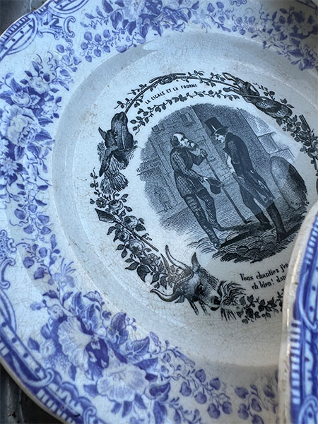 Antique French Dessert Plates #set5purple SOLD 1