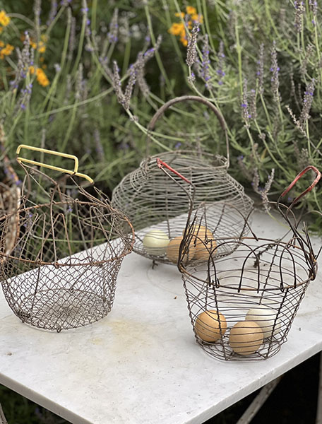 Antique French Egg Basket  #color