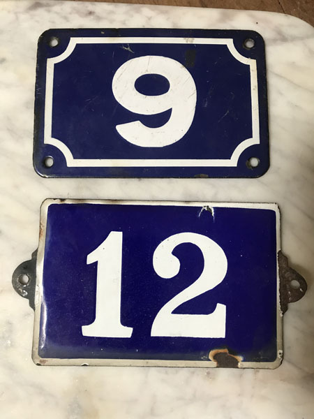 Enamel House Number #912