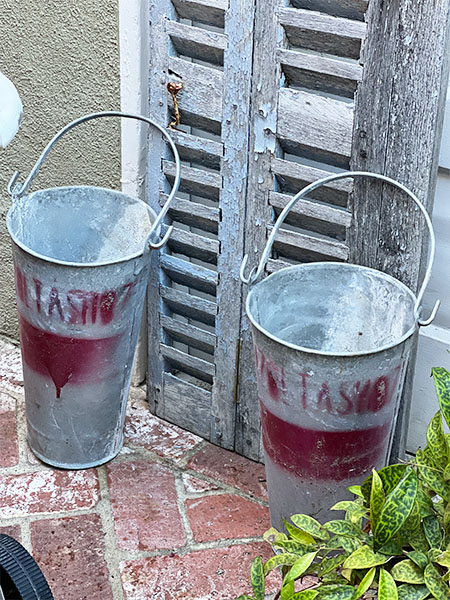 Antique Fire Bucket #zinc