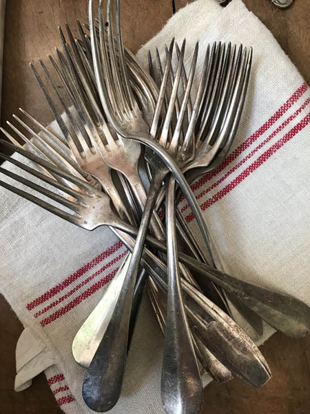 Antique French Fork Set 12 #mismatchSOLD