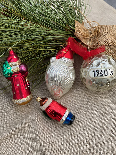 Glass Ornaments Christmas Set 4