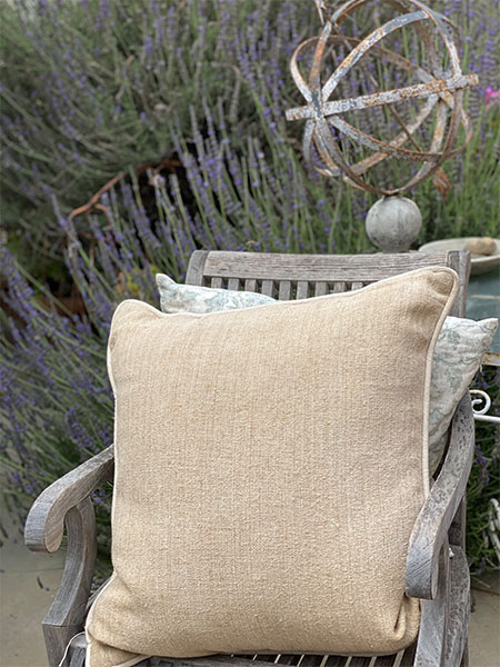 French Hemp Homespun Pillow #22 1