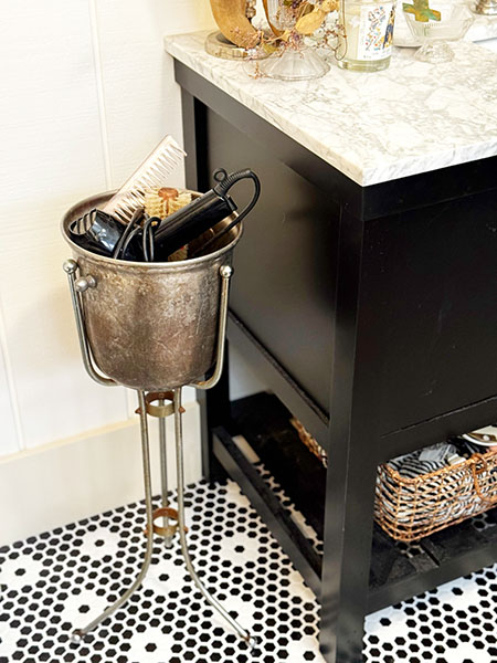 Vintage French Ice Bucket on Stand 2