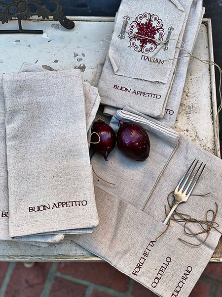 Buon Appetito Silverware Sleeve #italianset4