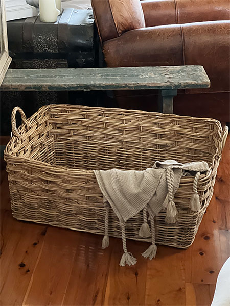 French Oversized Laundry Basket #WW