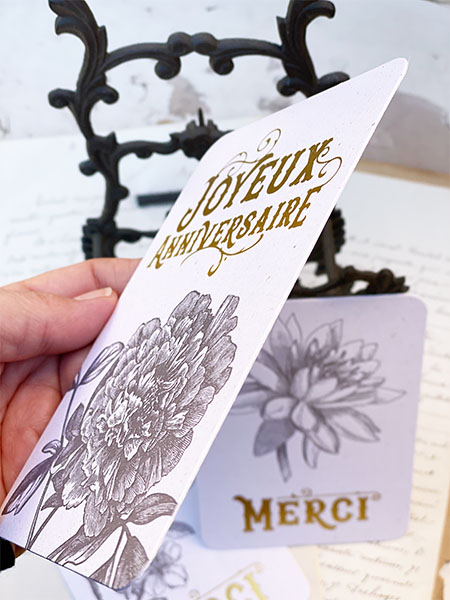 French Letterpress Card Trio 1