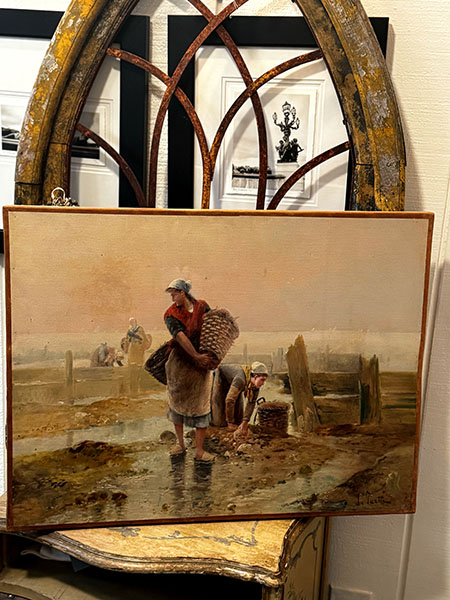 Antique French Oil Painting  - Marseille  1