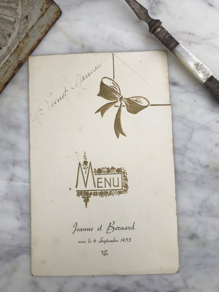 Vintage French Menu #M11