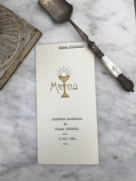 Vintage French Menu #M8