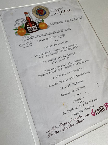 French Menu Matted #marnier 1
