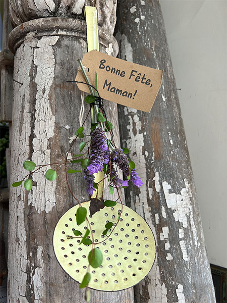 Mom's Day Antique French Enamel Spoon