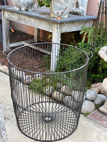 Oversized Vintage Wire Metal Basket #24