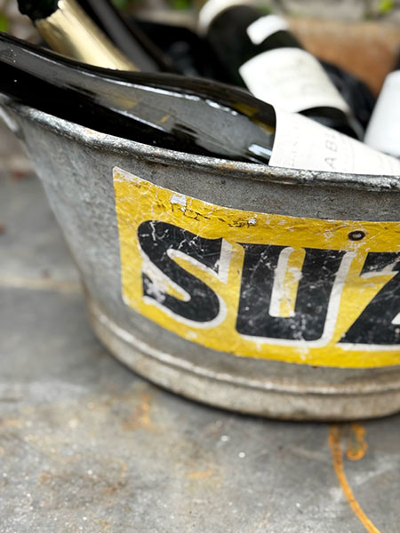 Antique Tin Pail #SUZE 1