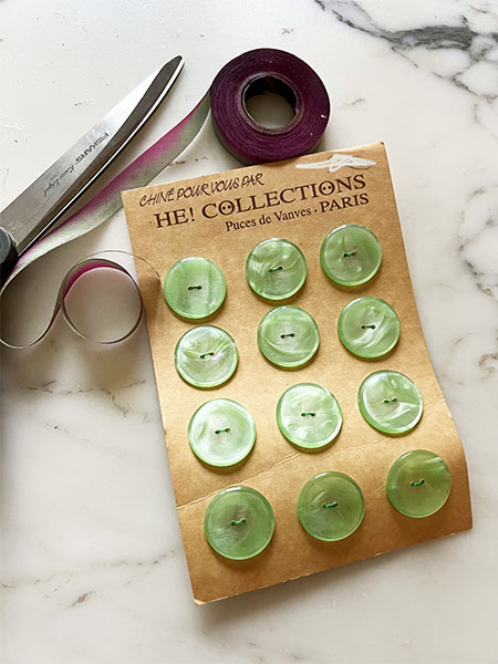 Vintage Paris Buttons #green