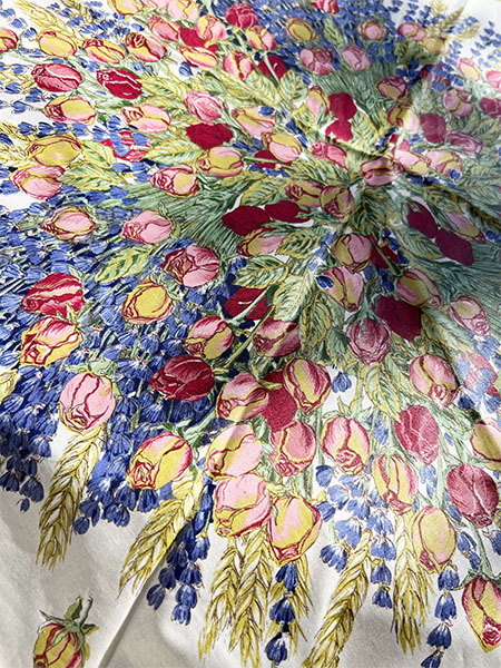 Provence Oilcloth Round #72 #blue 1