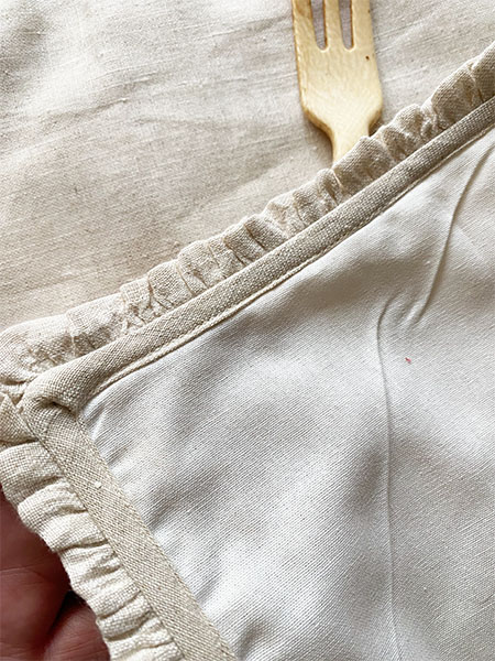 Placemat Ruffle SET SIX #cream  1