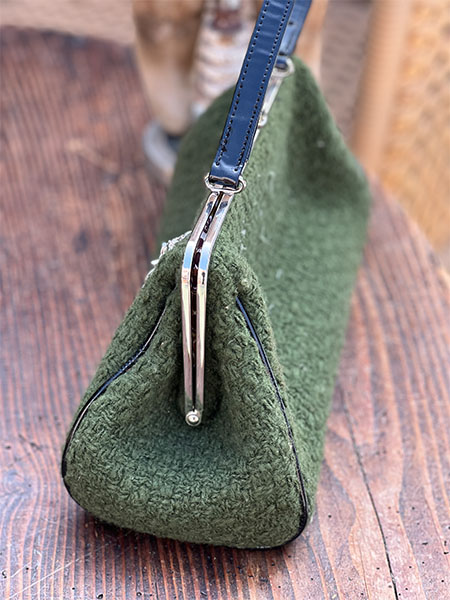 Vintage Green Sherling Purse 1