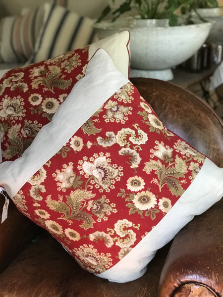 Red Floral Pillow #ital