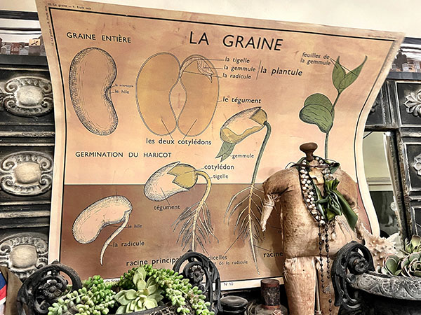 French Schoolhouse Poster Map #grain