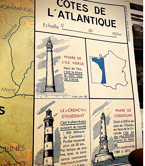 French Schoolhouse Poster Map #lighthouse 1